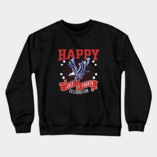 Happy July Fourth Celebration Crewneck Sweatshirt